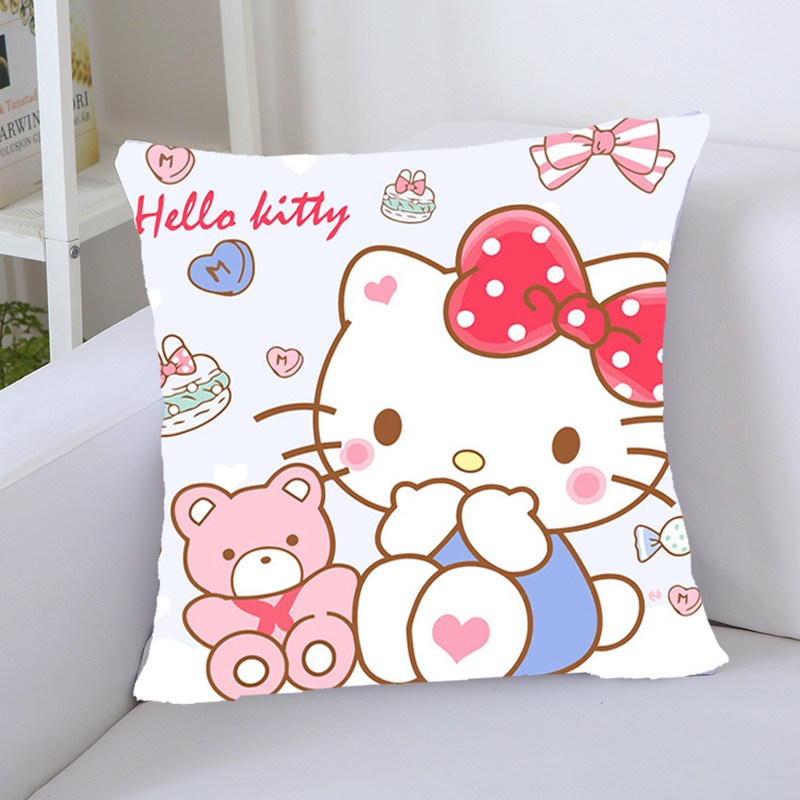 hello kitty十字绣凯蒂猫抱枕线绣女孩卧室小件自己绣diy手工刺绣