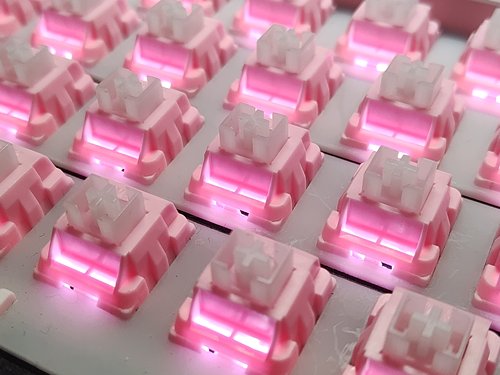 铃兰粉轴轻压力低克数码字轴WEKT拼好轴3.9mm红轴