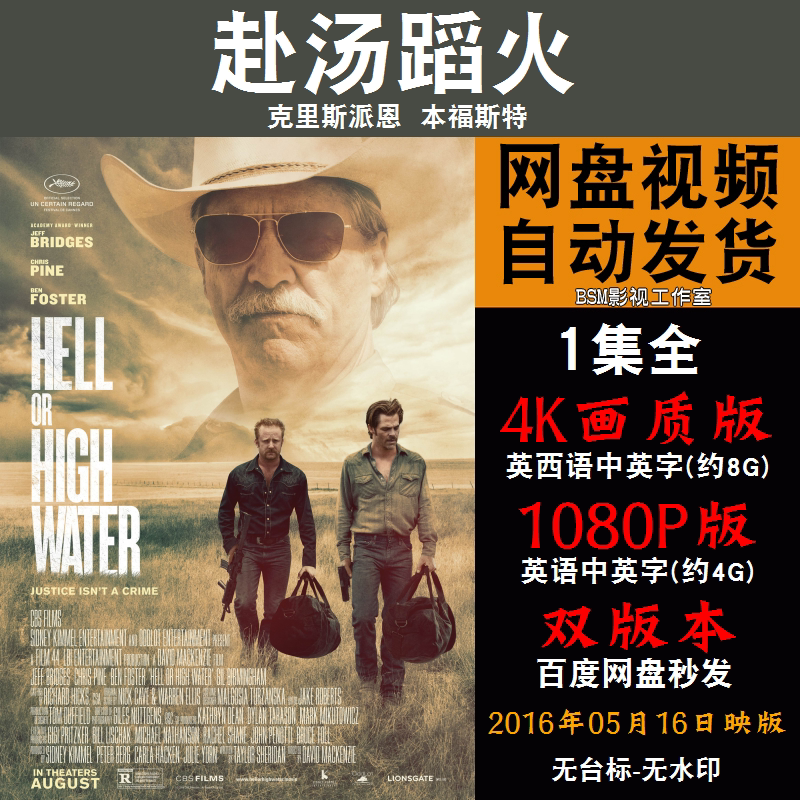 赴汤蹈火 欧美电影 4k宣传画1080p影片非装饰画