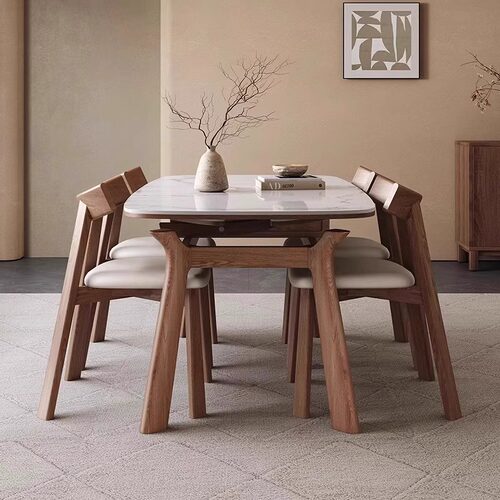 伸缩岩板餐桌厂家直销