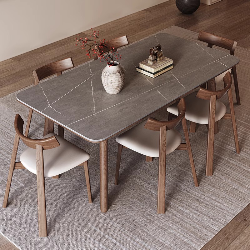 岩板餐桌椅组合厂家直销