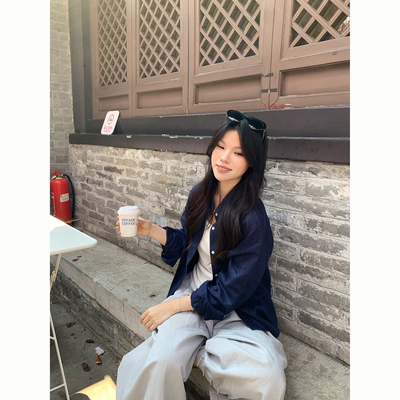 Peanut 花生糖（4/10 20:00 上新）松弛 100全亚麻衬衫夏季