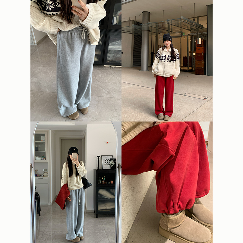 Peanut 花生糖（12/9 20:00 上新）长绒棉加厚直筒卫裤