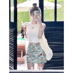 夏日多巴胺穿搭一整套小个子可盐可甜性感辣妹甜美纯欲风套装裙子