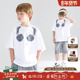 T恤男童夏新 潮牌简约耳机印花短袖 街头随想 sorona光盾凉感
