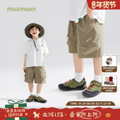 速干排汗 新款 男童山系工装 风短裤 夏季 植物基面料大口袋中裤 潮