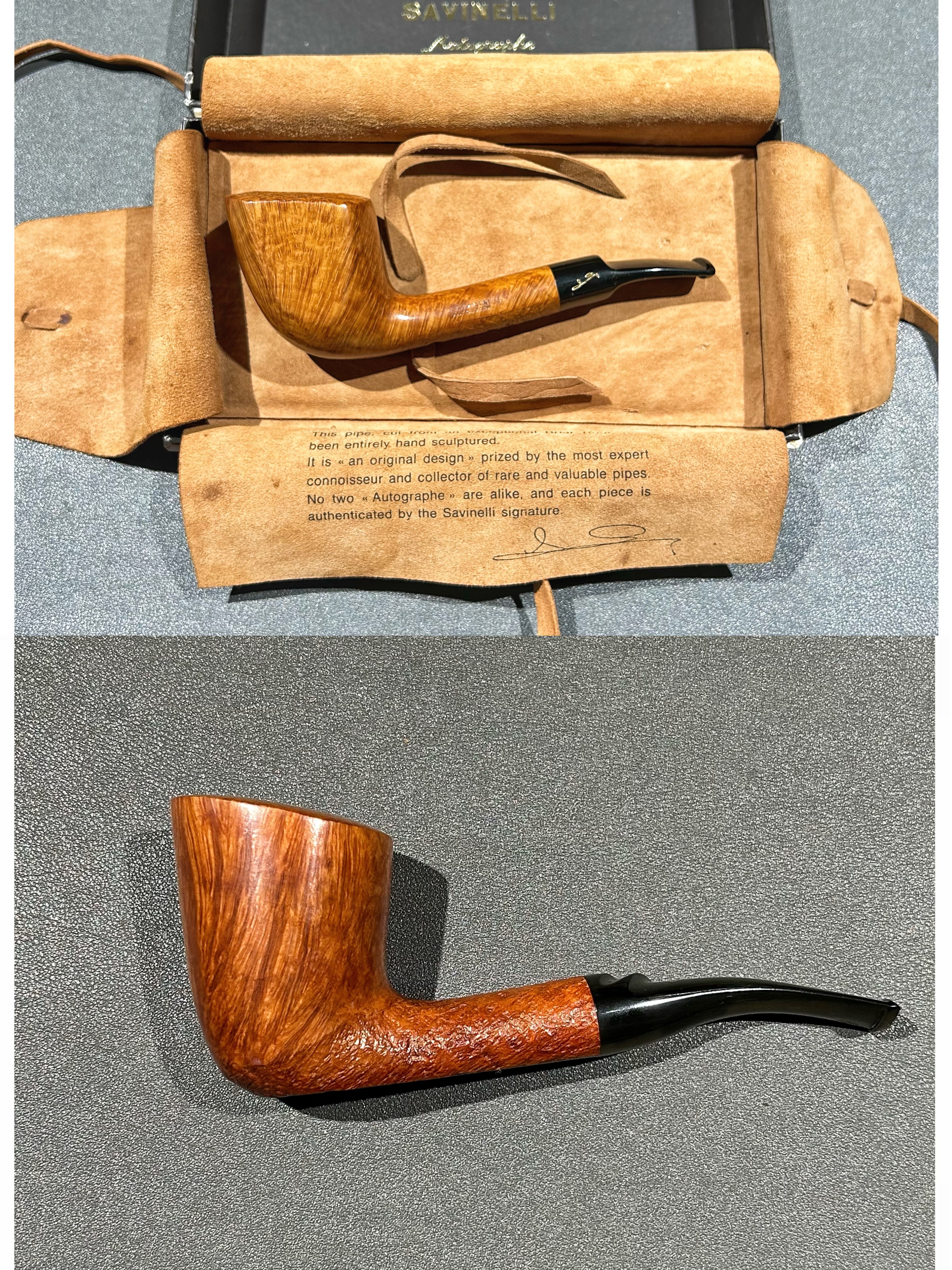 意大利 SAVINELLI沙芬 早期总裁签名斗 进口石楠木烟斗