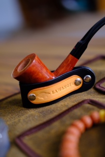 Lawangfu纯牛皮真皮烟斗架座便携新款外出携带方便通用