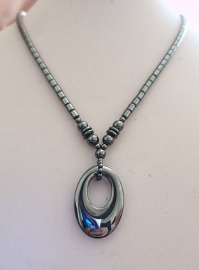 太赫兹项链磁石毛衣链套装黑胆石手链太赫兹手链项链