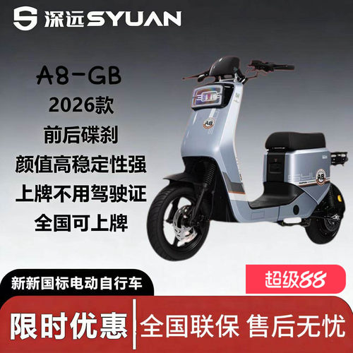 新新国标深远A8-GB经典国标版新国标锂电池电动车外卖版