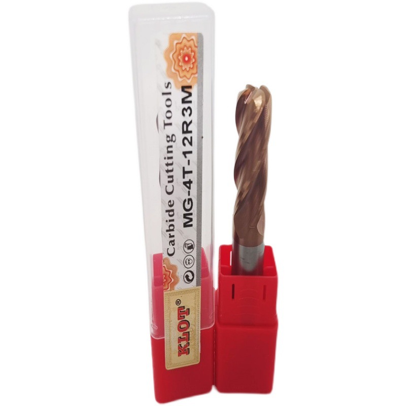 圆鼻铣刀古铜色涂层整体硬质合金圆弧圆鼻立铣刀4R0.2-16R3 厂家