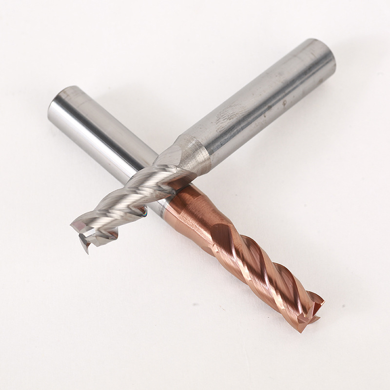 小数点钨钢铣刀涂层三刃铝用合金平底刀四刃钢用铣刀D1.1-11.9
