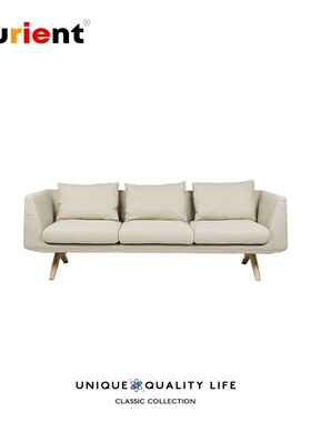 Furient设计师家具 hepburn fixed 3-seater sofa河马三人位沙发