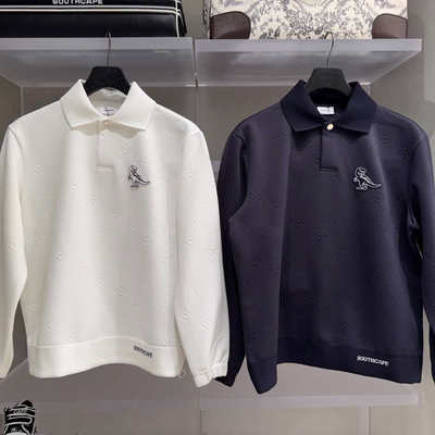 韩国正品代购 SOUTHCAPE高尔夫25年男女翻领长袖T恤小衫速干吸汗