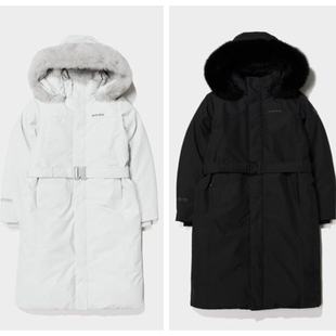 韩国正品代购 EIDER25年FW女士长款毛领鹅绒服防水防风DWW24511