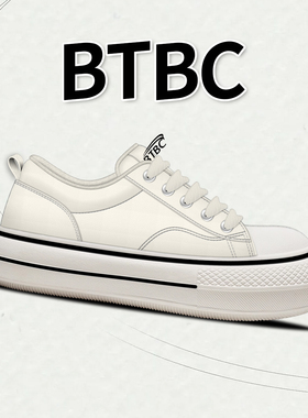 BTBC·【白吐司】2026年春季新款厚底板鞋女鞋百搭休闲板鞋女鞋