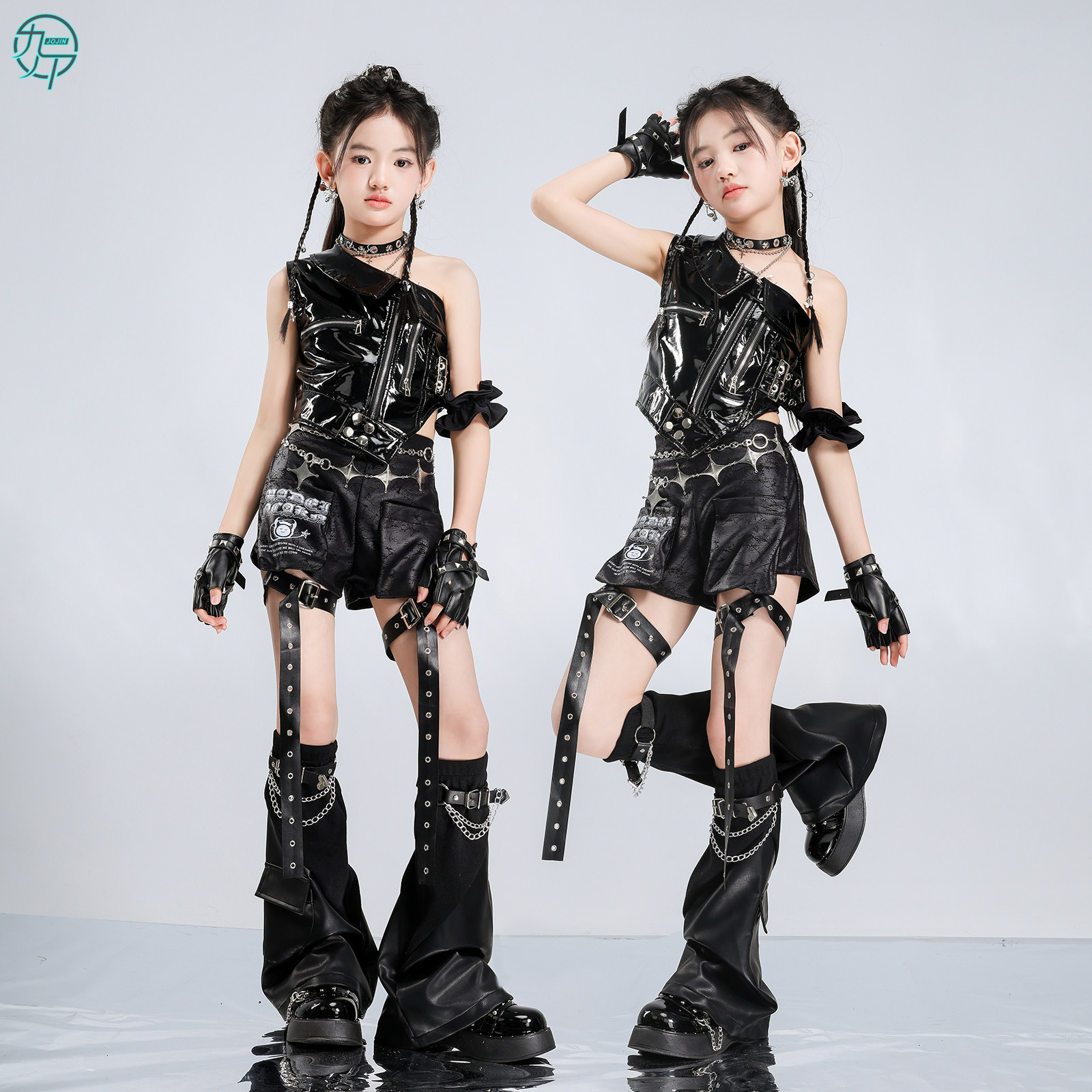 女童潮酷背心jazz爵士舞街舞潮服图片