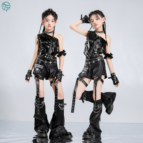 女童潮酷背心jazz爵士舞街舞潮服