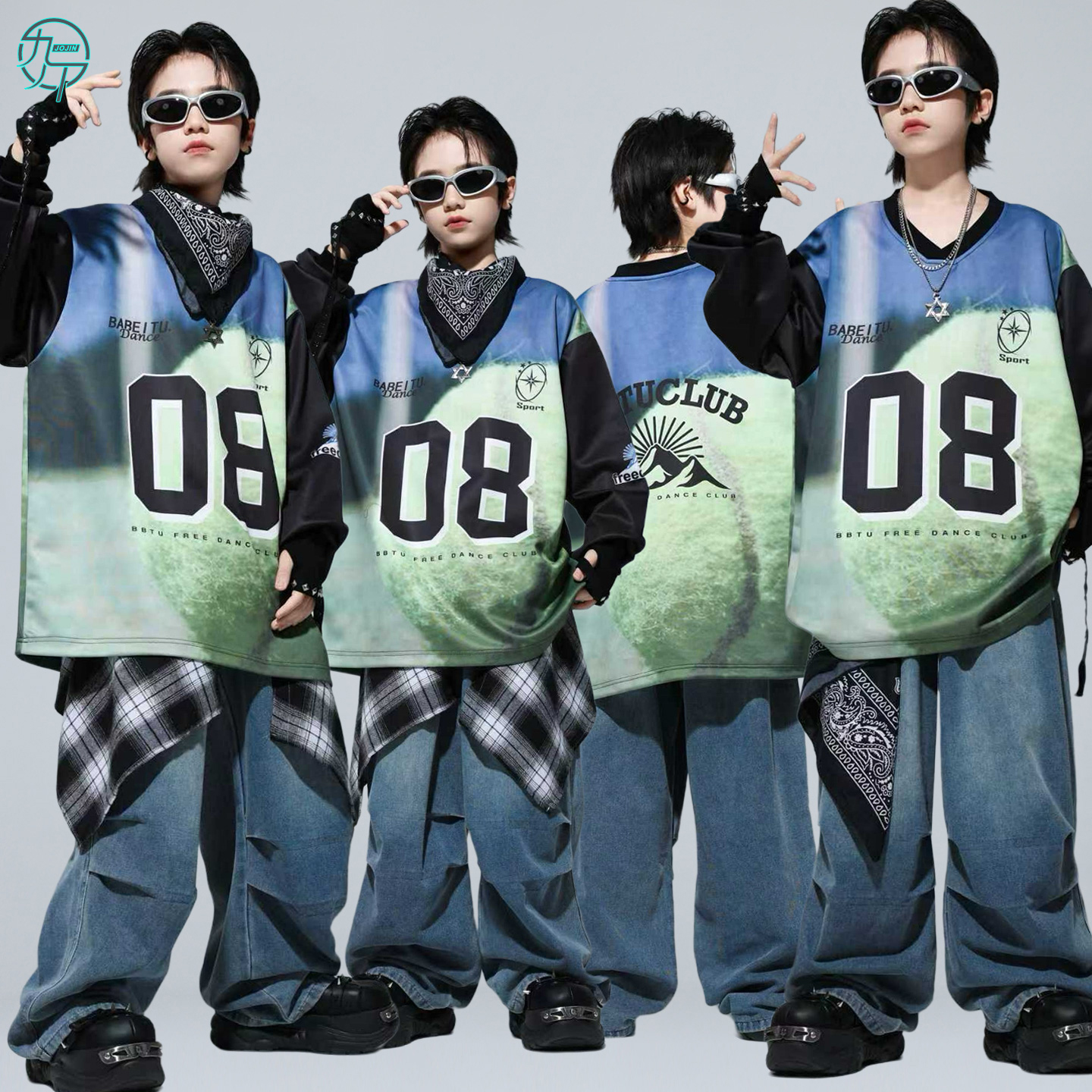 儿童嘻哈hiphop街舞架子鼓演出服