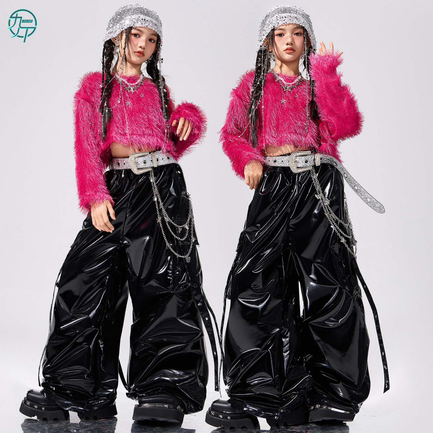 女童爵士舞潮服女团甜酷露脐上衣皮裤jazz走秀潮服韩舞街舞演出服,童装/婴儿装/亲子装,儿童演出服,淘宝优惠券,粉丝福利购,淘宝优惠卷