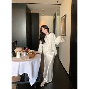 陈大钰 绝美气质醋酸缎面半身裙女春秋垂坠感显瘦高腰a字鱼尾长裙