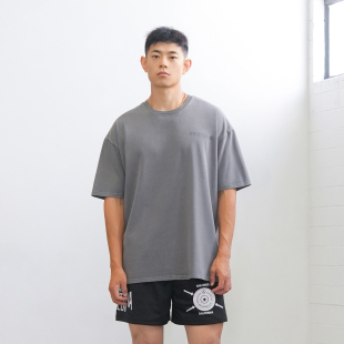 男做旧宽松运动T恤休闲透气 水洗短袖 DRIOTOPIA2024夏季 新品