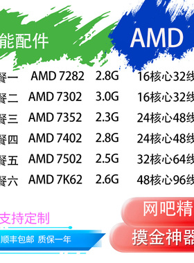 AMD EPYC 7352 7282 7302 7402 7502 7402  7K62 服务器CPU