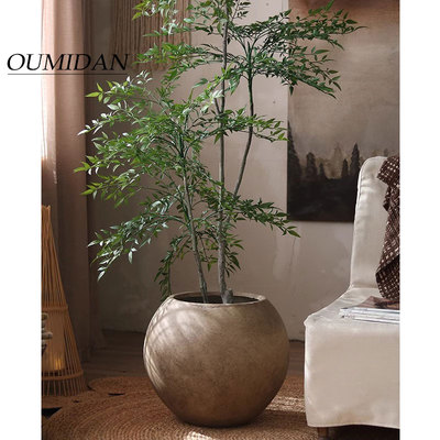 好看的圆形花盆轻奢高级感家用