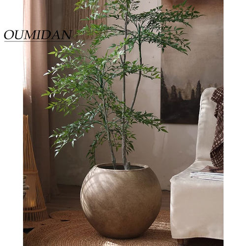 好看的圆形花盆轻奢高级感家用