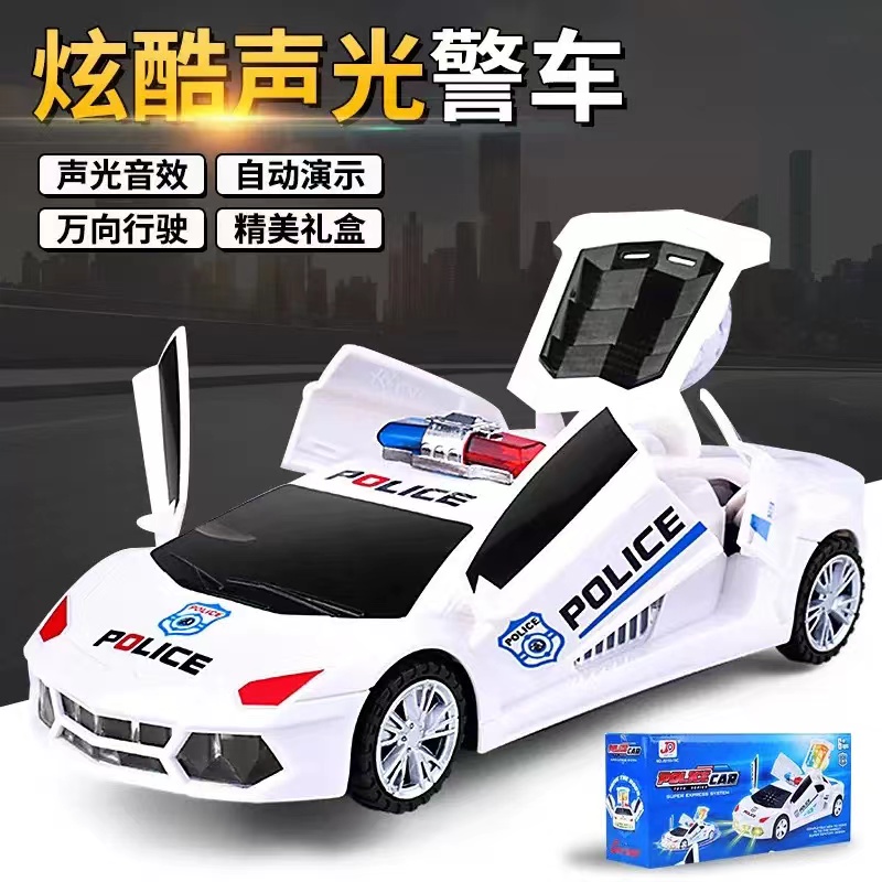 儿童开门警车玩具变形小汽车电动旋转宝宝会唱歌跳舞男女孩0-3岁5