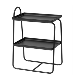 汉托森 床头桌/搁架单元置物架收纳架铁艺双层宜家国内代购