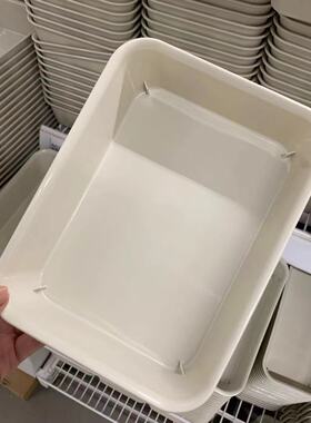 诺伊格 收纳盒无盖杂物抽屉整理塑料盒子15x20x5cm宜家国内代购