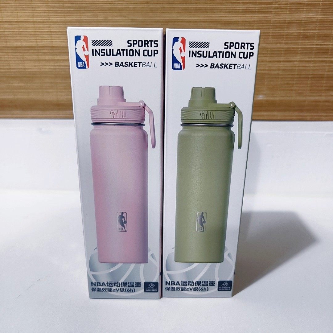 特价MM代购代购NBA运动保温壶水杯直饮杯680ML粉色