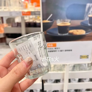 博克尔 浓缩咖啡杯100毫升透明玻璃小酒杯钢化玻璃宜家国内代购