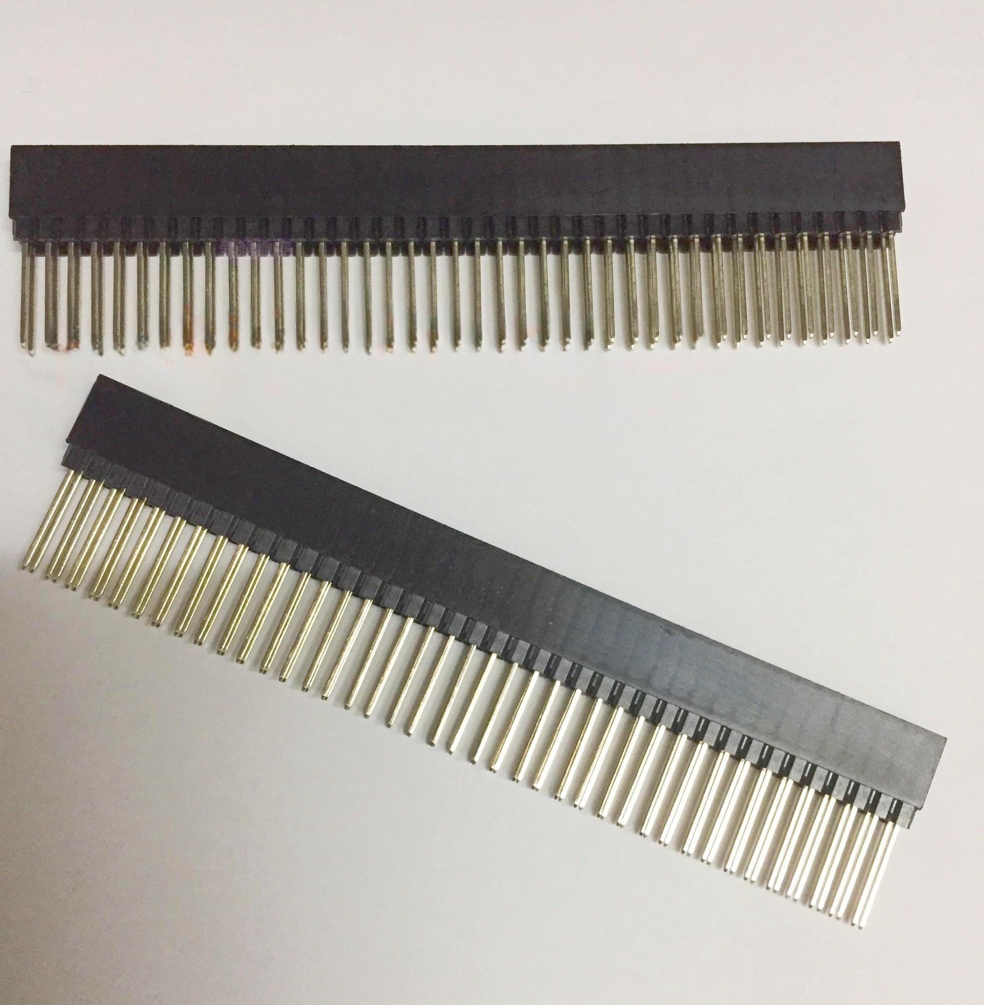 2.54MM 双排80P 加高长排母PC104排母2*40P 加长直脚排母连接器