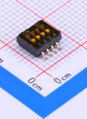 DSHP04TSGET拨码开关 4位1.27间距 拨码开关封装SMD-8P,5.4x6.6mm