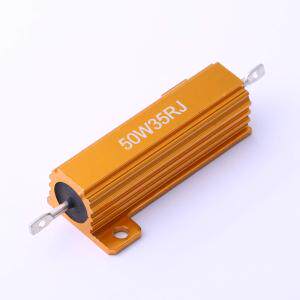 HoRX-50W-35R-5% 铝壳/瓷管电阻  35Ω ±5% 50W 封装：螺栓安装