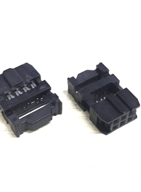 接插件 排线插头 FC-06P 2*3 间距2.54MM 扁平电缆连接器 登科