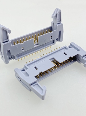 牛角插座 DC2-26PS 大牛角 间距2.54mm 2*13 直脚 灰白色+镀金
