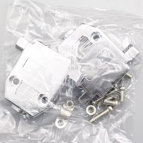 DB15 2排双排外壳 银色镀镍壳 VGA串口插头 DB26焊线式 塑壳+螺丝