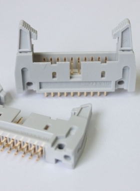 白灰色大牛角 DC2-64PL 2*32 间距2.54MM 牛角座 弯脚 间距2.54MM