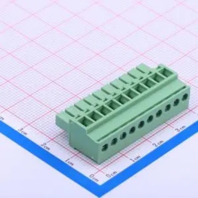 WJ15EDGKB-3.81-10P 插拔式 3.81mm绿色 接线端子1x10P 每排P数10