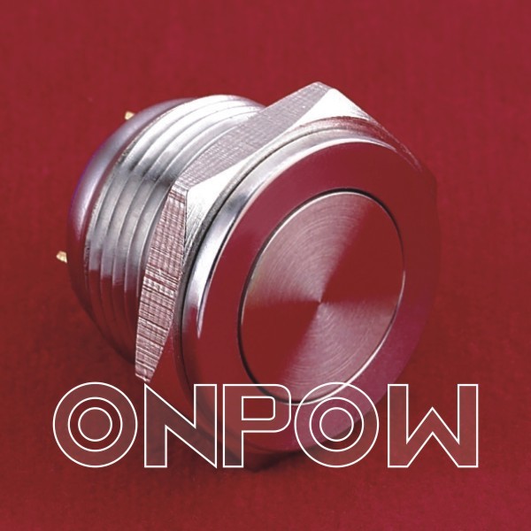 ONPOW中国红波按钮GQ19SF-10/S金属按钮面板机器安检设备开关