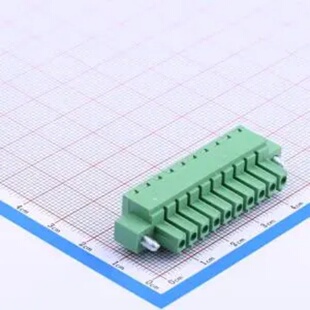 WJ15EDGKM 10P插拔端子3.81mm带耳朵1X10P螺丝固定每排P数10 3.81