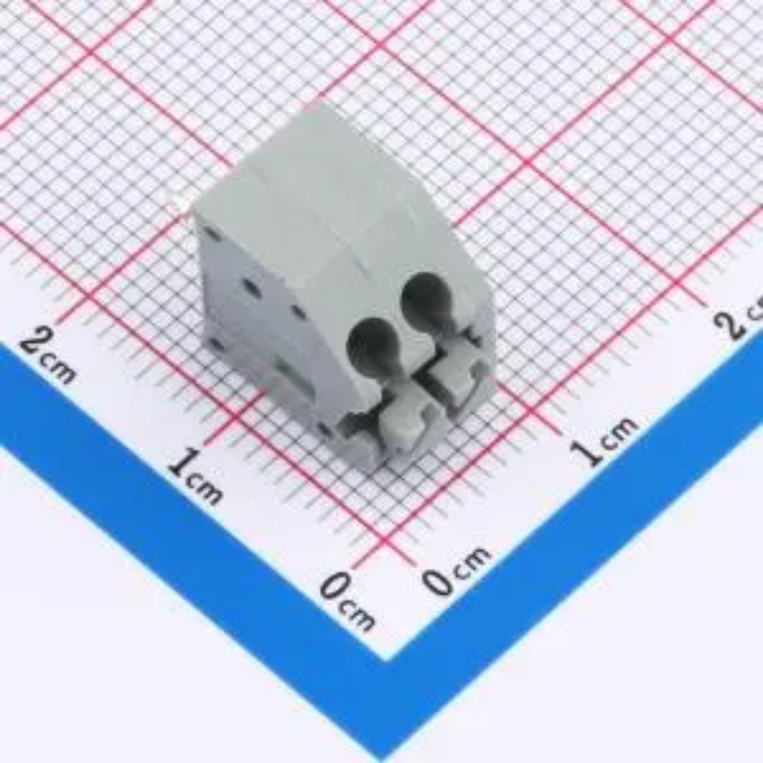 WJ250B-3.5-2P 弹簧式3.5mm交错脚 接线端子 直插 排数1 每排P数2