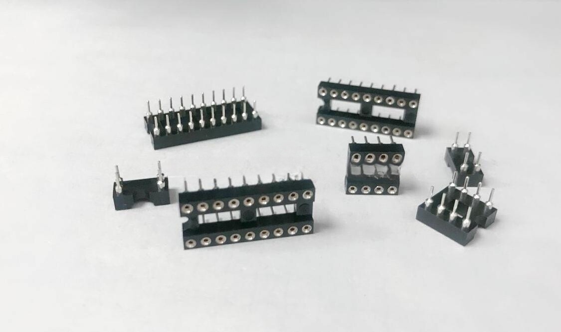 IC 插座 圆孔IC 插座 6P 2*3 间距2.54 80个/条 接插件