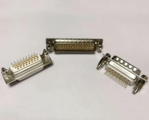 全铜镀金 并口插座 DP-25PIN 两排25芯 针 白胶芯 焊板式 带鱼叉