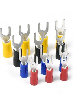 长虹端子  叉形预绝缘端头 SV5.5-8 紫铜 500只/包 黄色