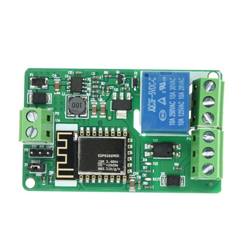 ESP8266 WIFI继电器模块控制网络控制ESP8266继电器模块4层板设计