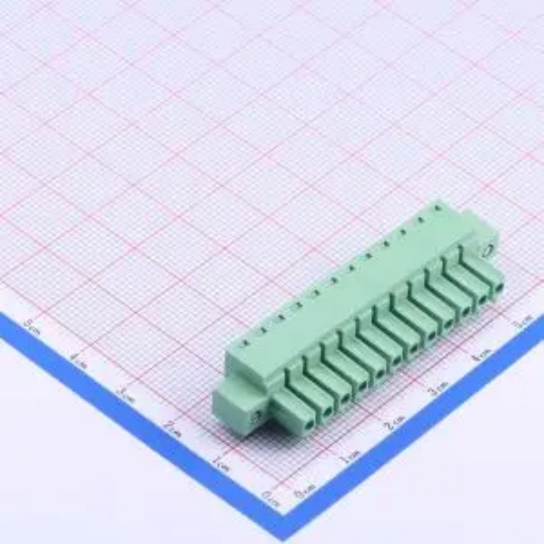 WJ15EDGKM-3.81-12P插拔端子3.81mm带耳朵1X12P螺丝固定每排P数12